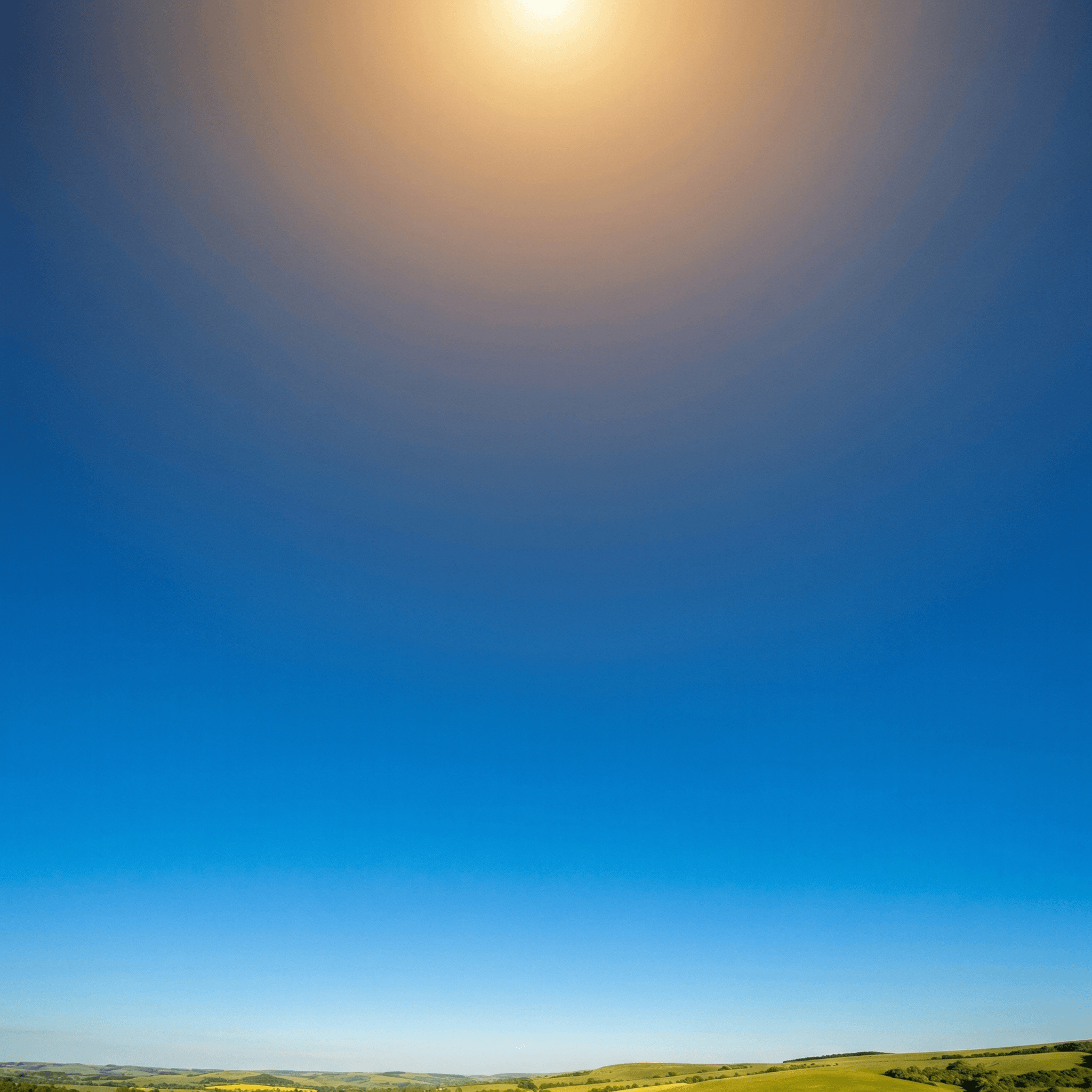 ベネフィットの提示：完全に晴れ渡った青空が見える様子